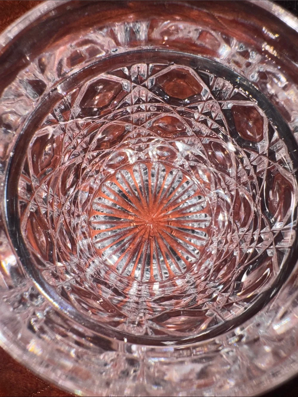 Rare Vintage Heavy Cut Crystal Decanter & 6 Tumblers Bar Set Luxury
